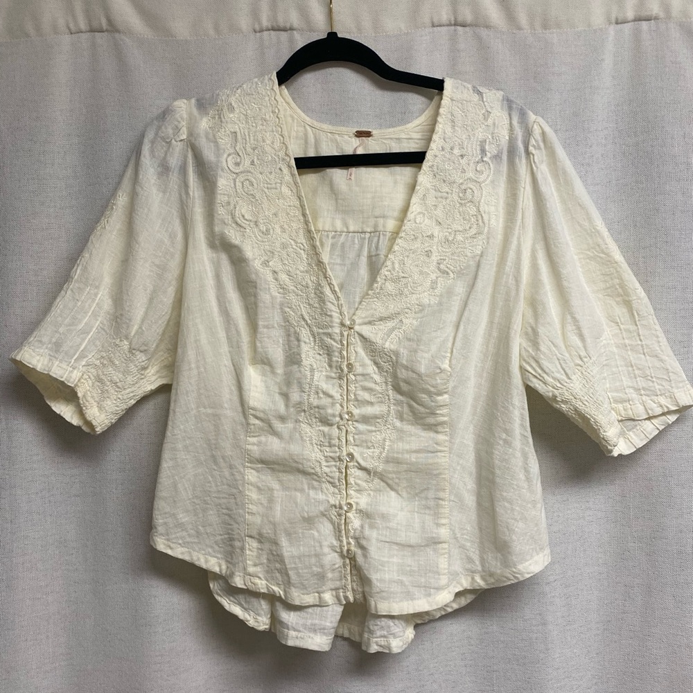 Free People Laurie Embroidered Blouse - Picture 4 of 7